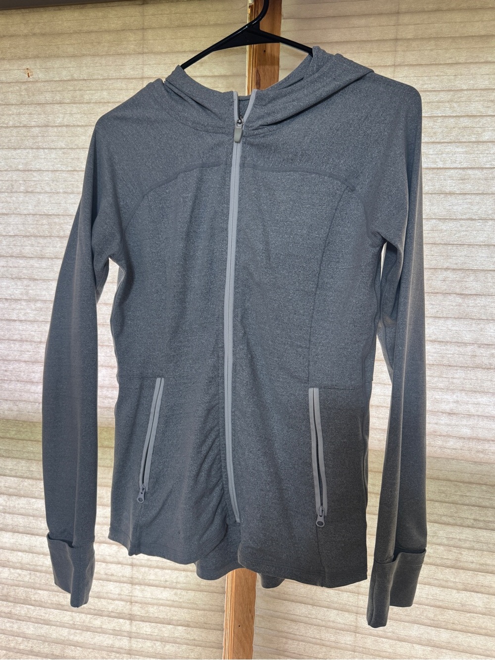 Senita Athletics Cora Zip-Up Jacket Space Gray Hooded Zip Utility Jacket
